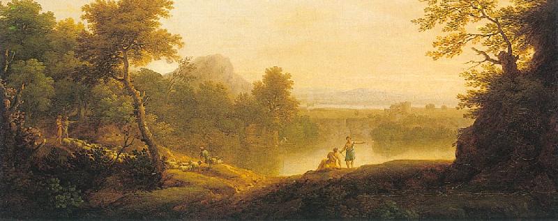 Lambert, George A Pastoral Landscape with Shepherds and their Flocks France oil painting art